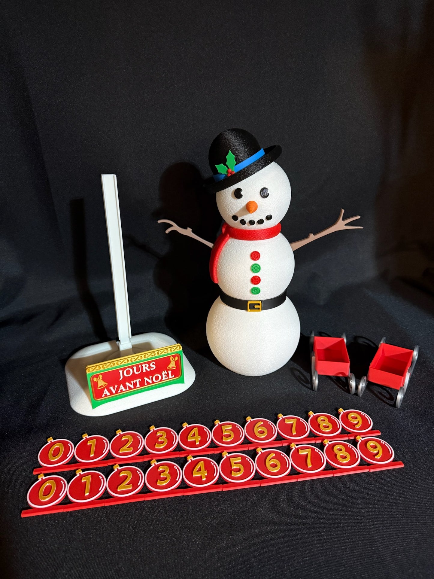 Bonhomme de Neige Compte à Rebours de Noël