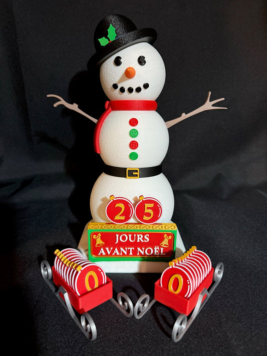 Bonhomme de Neige Compte à Rebours de Noël