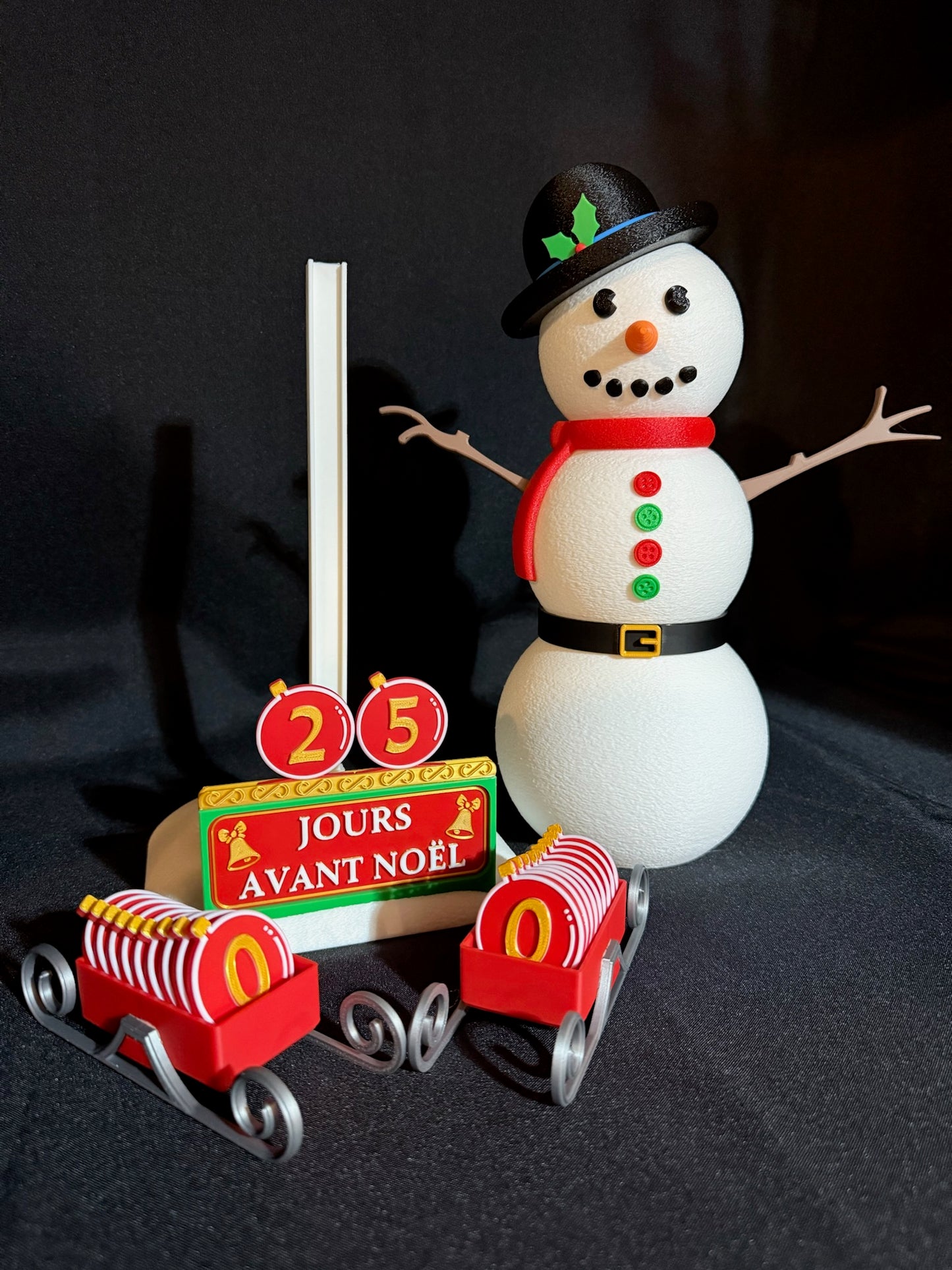 Bonhomme de Neige Compte à Rebours de Noël