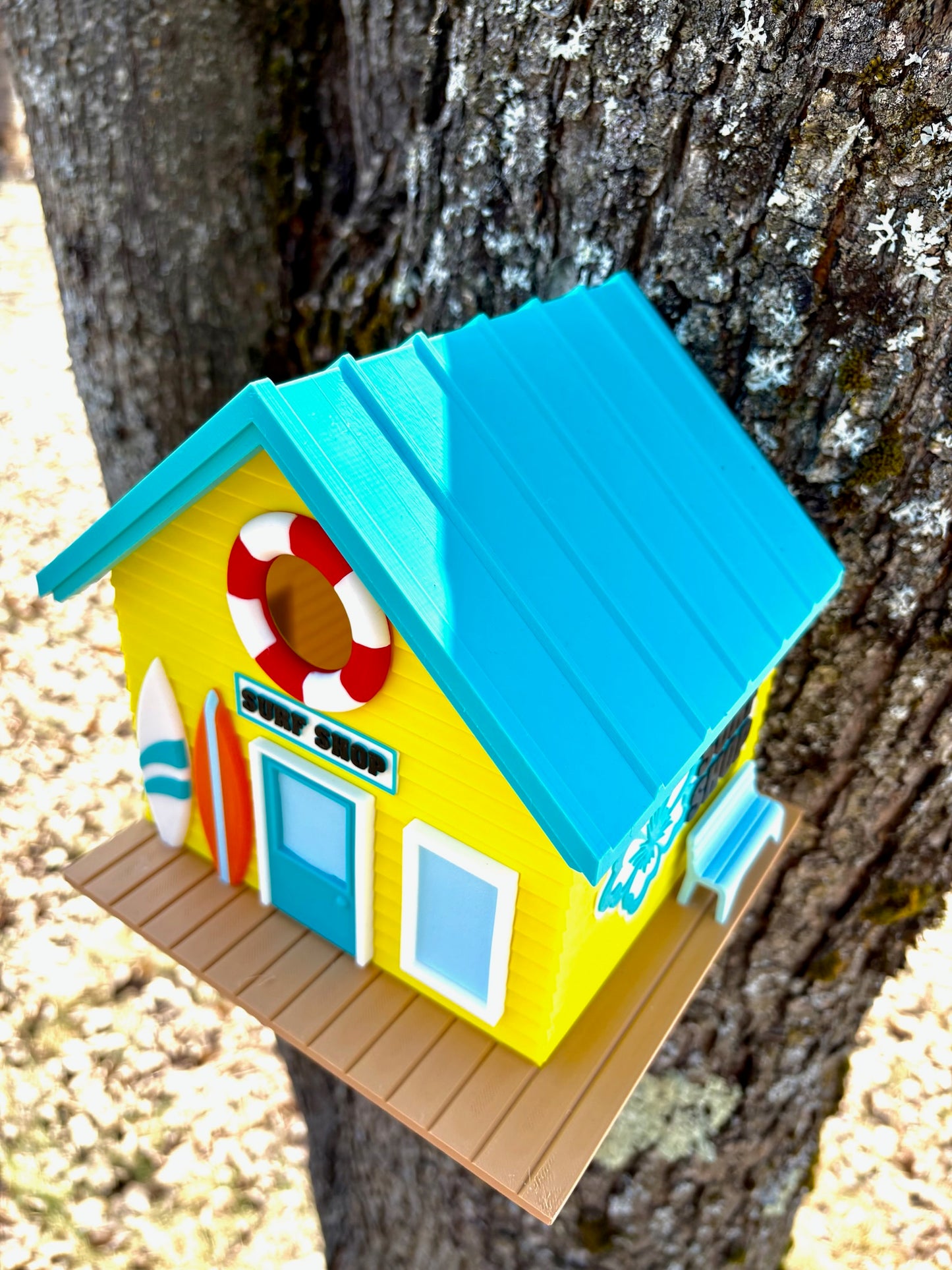 Surf Shop Birdhouse – A Tropical Getaway for Backyard Birds