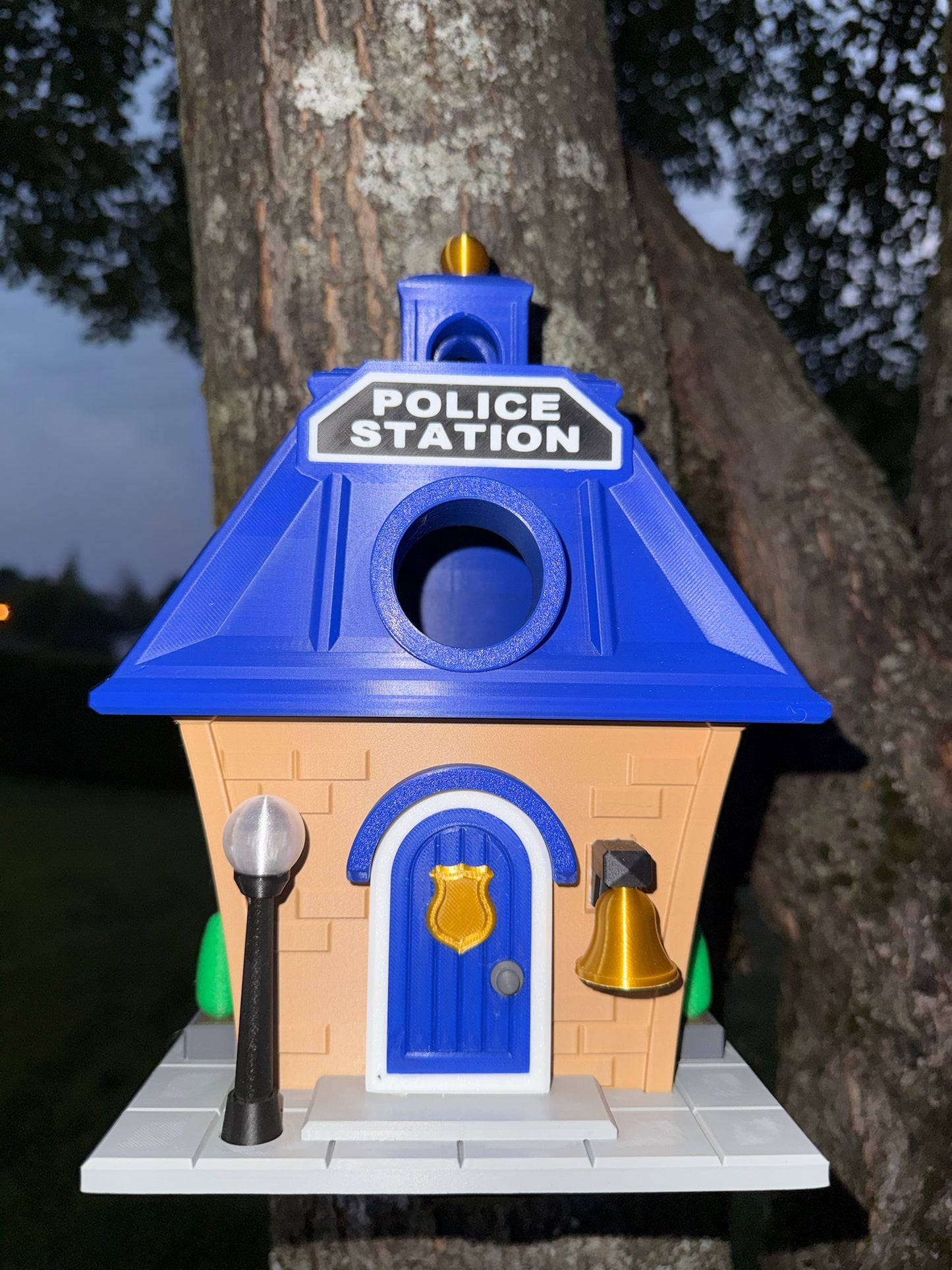 Police Station Birdhouse – Neighborhood Watch HQ