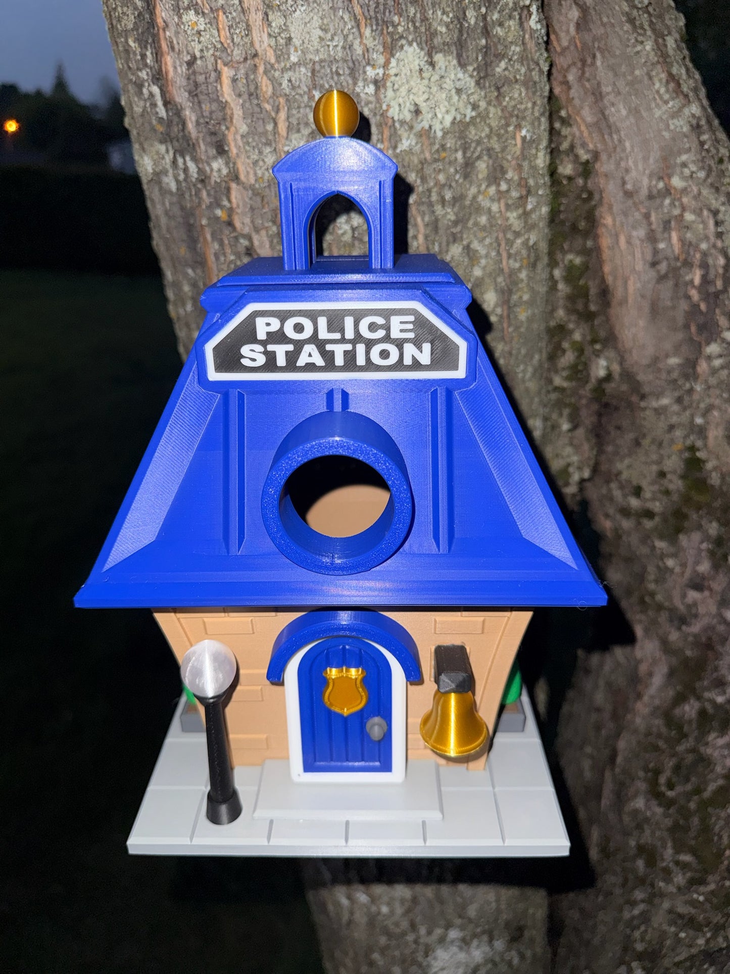 Police Station Birdhouse – Neighborhood Watch HQ