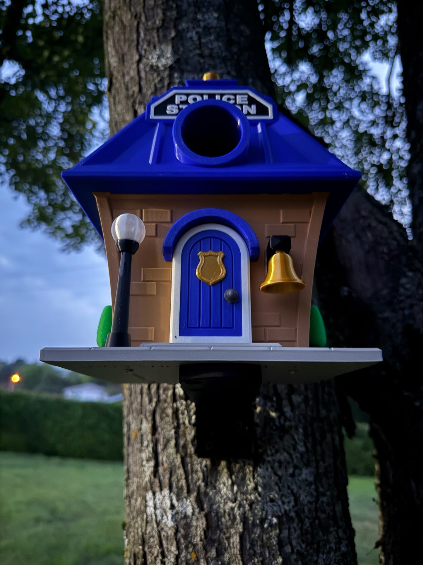 Police Station Birdhouse – Neighborhood Watch HQ