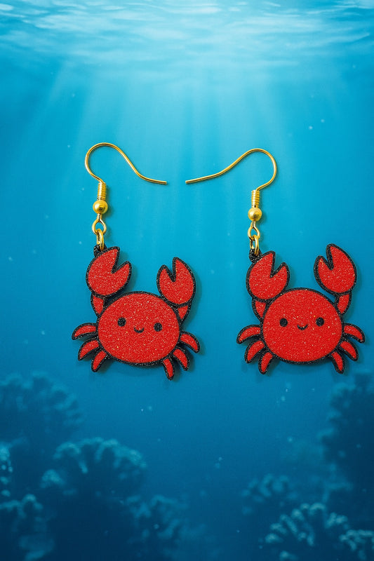 Crab Earrings 🦀✨