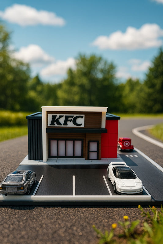 KFC Hot Wheels Diorama — Finger-Lickin’ Scene for 1:64 Displays