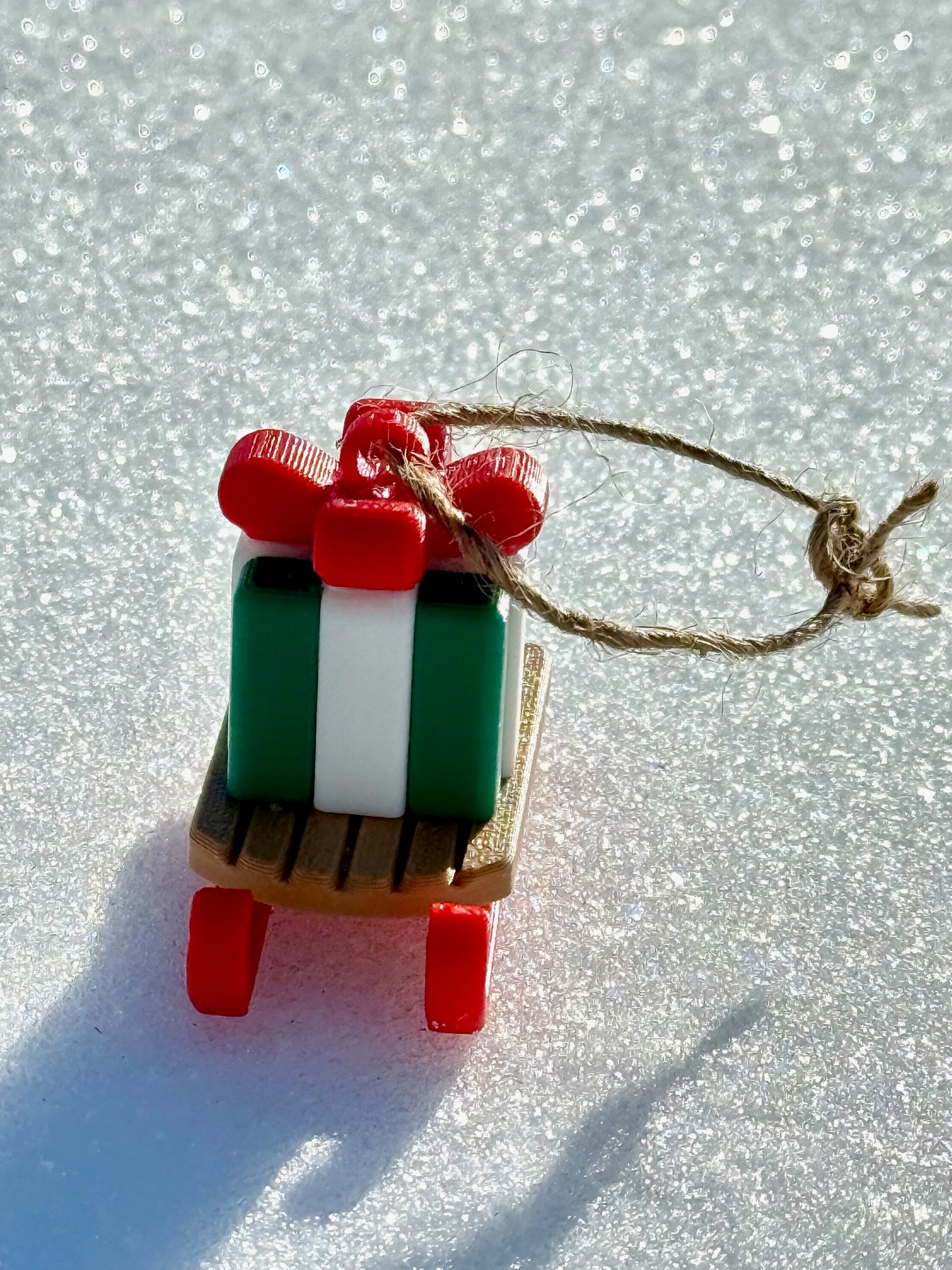 Gift Sled Christmas Ornament – A Festive Ride Full of Cheer
