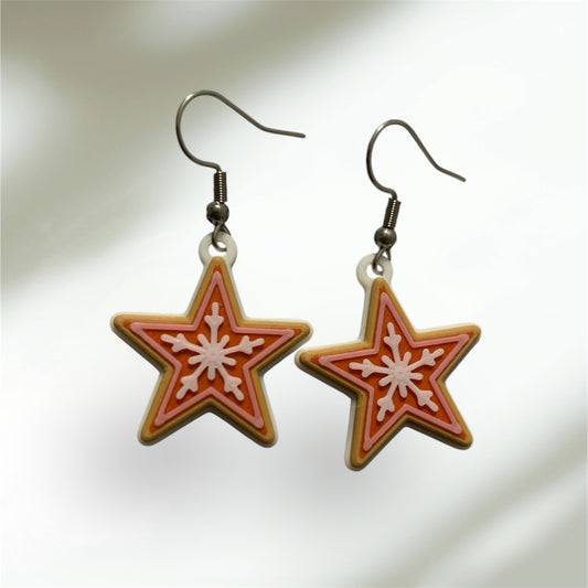 Starry Snowflake Earrings – Festive Spark in Mini Form