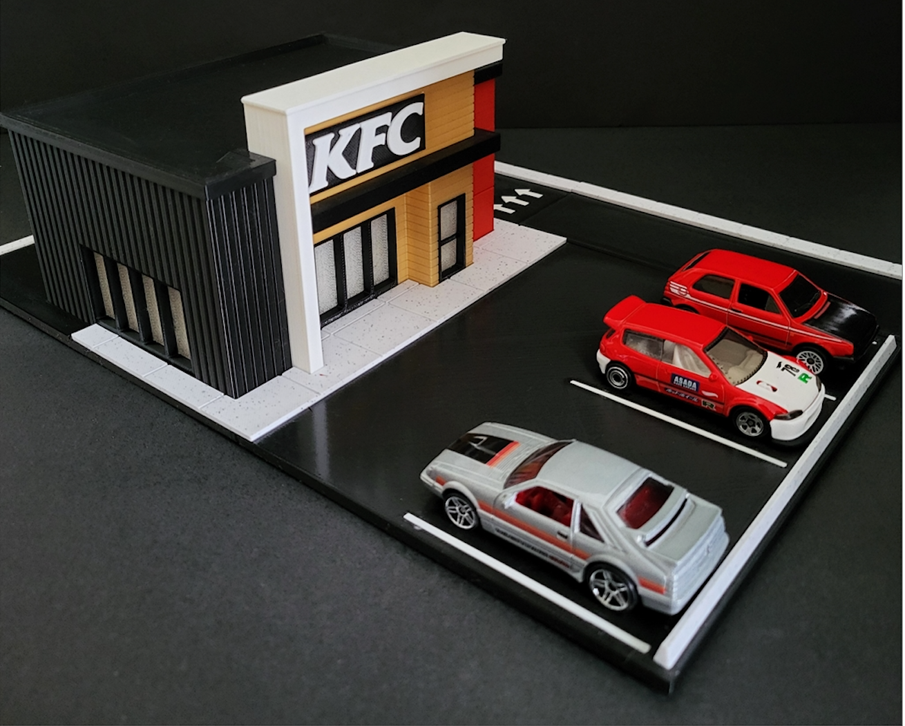 KFC Hot Wheels Diorama — Finger-Lickin’ Scene for 1:64 Displays