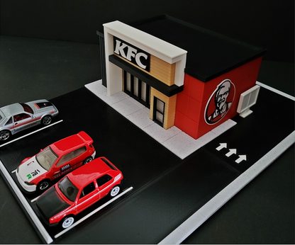 KFC Hot Wheels Diorama — Finger-Lickin’ Scene for 1:64 Displays