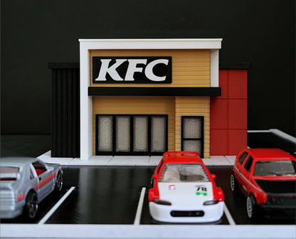 KFC Hot Wheels Diorama — Finger-Lickin’ Scene for 1:64 Displays